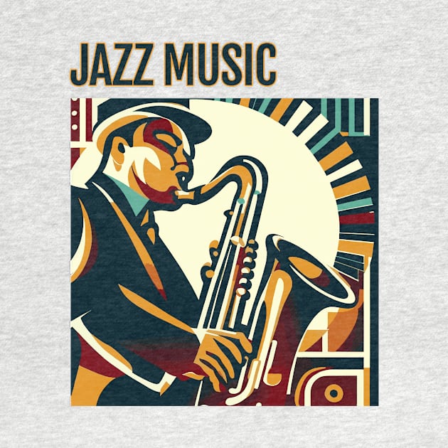 Jazz Music Art Deco by PrintzStore